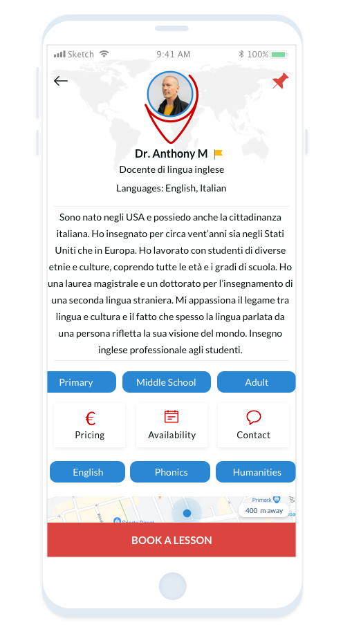Cerchi aiuto per i compiti d'inglese per scuole elementari a Lecce oppure online? Trovalo sull'App Tutor Around.